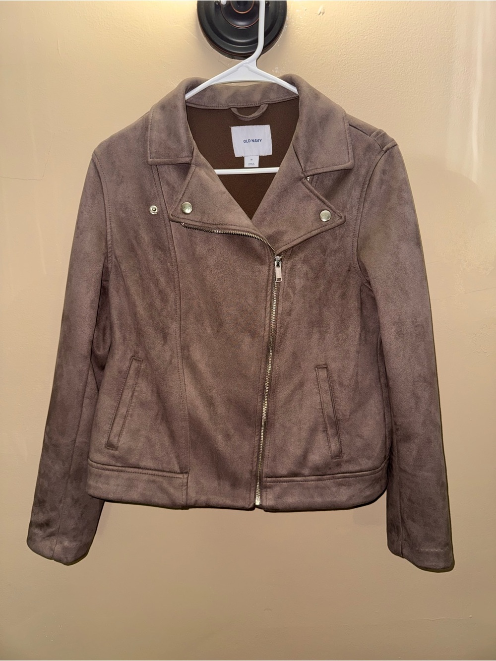 Old Navy Women's Faux Suede Motorcycle Jacket